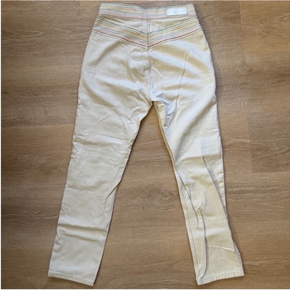 Re/Done White Blanca Ecru Rainbow Jeans - Picture 6 of 10